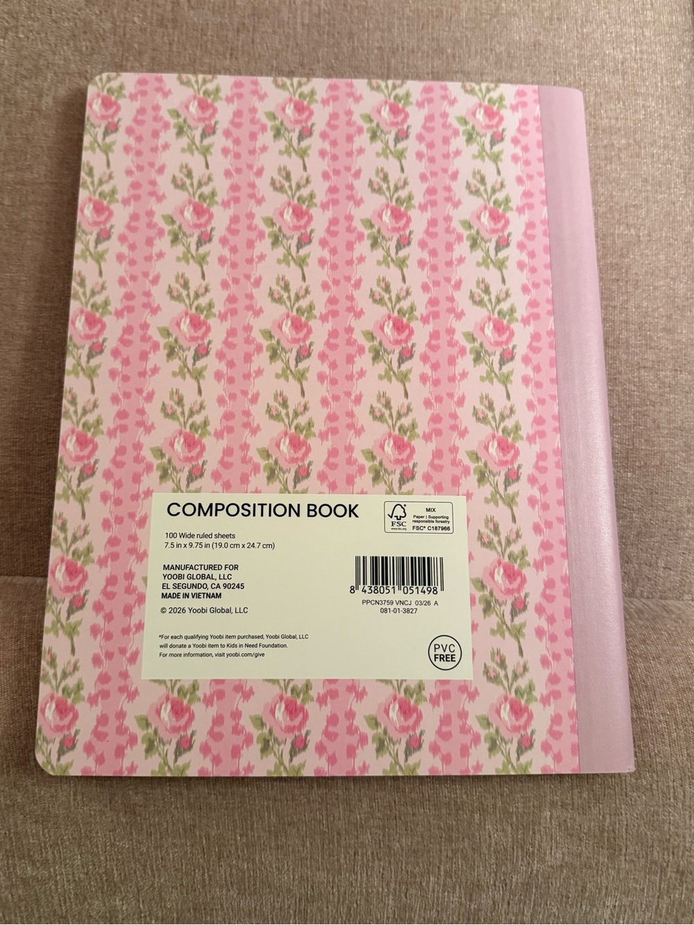 🎀LoveShackFancy x Target Yoobi 4pc BUNDLE Pencil Pouch, Comp Book, 2 Polyfolders - Picture 5 of 7